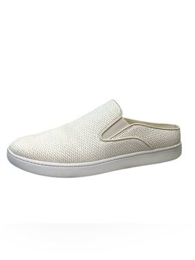 Vince White Mules Shoes Women’s 9.5 Blair Thread Textured Slip On Loafer Sneaker